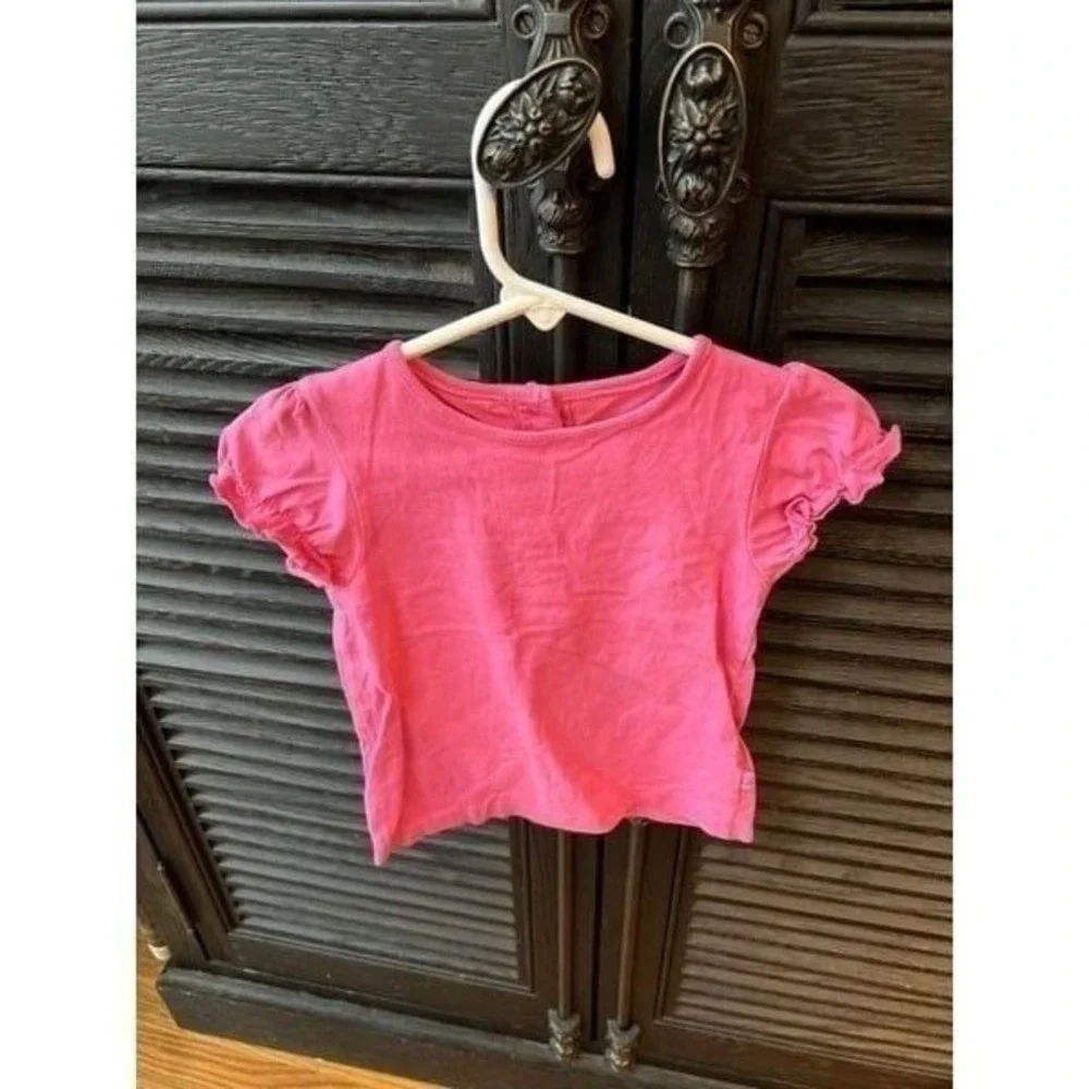 jojo‎ maman Bebe pink short sleeve shirt size 2-3